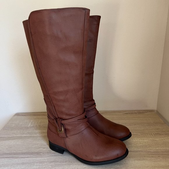 CLOUDWALKERS Naomi Boots - Brown - Size 8.5 Wide - Picture 1 of 9